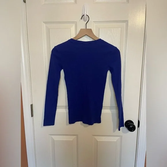 Ralph Lauren Sport Vintage Long Sleeve Crewneck T-Shirt in Royal Blue Size XS - Picture 5 of 5